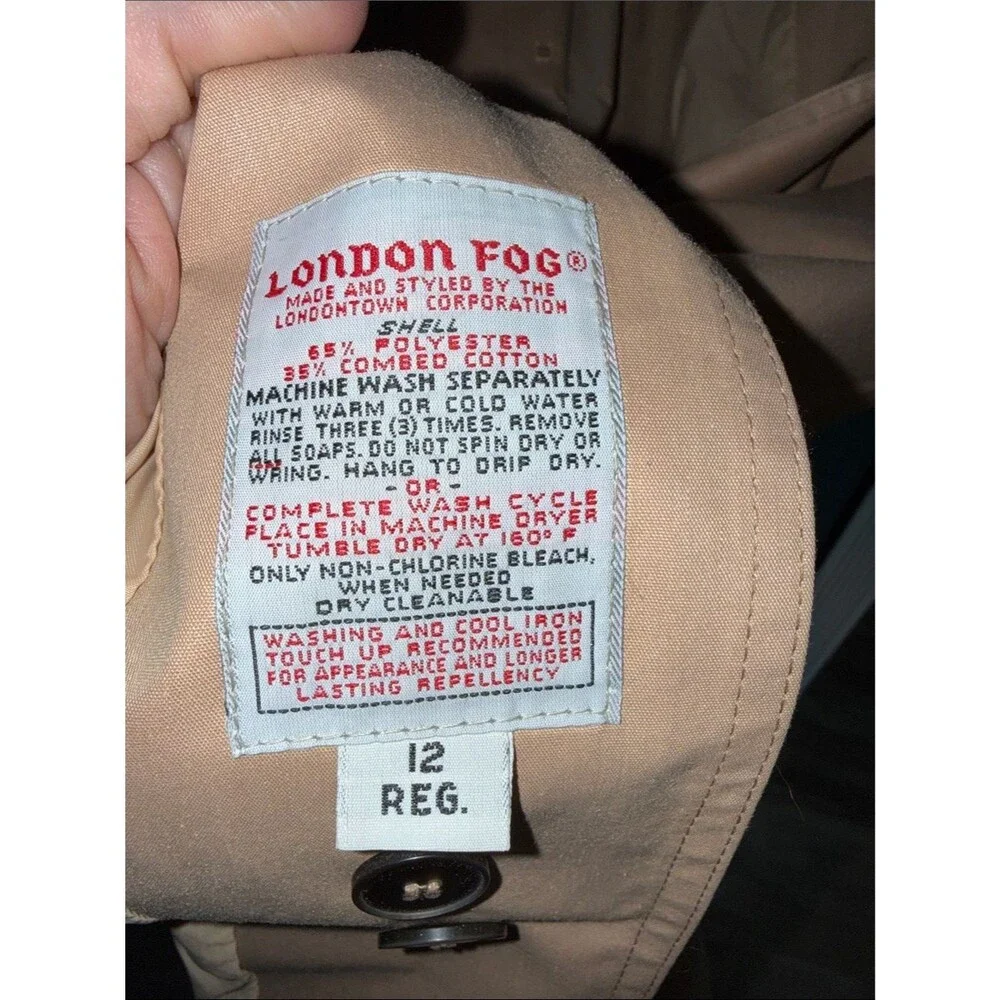 London Fog Beige Trench Coat